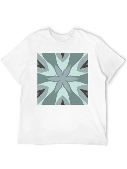 Geometric Flower Tee - Modern Graphic Print