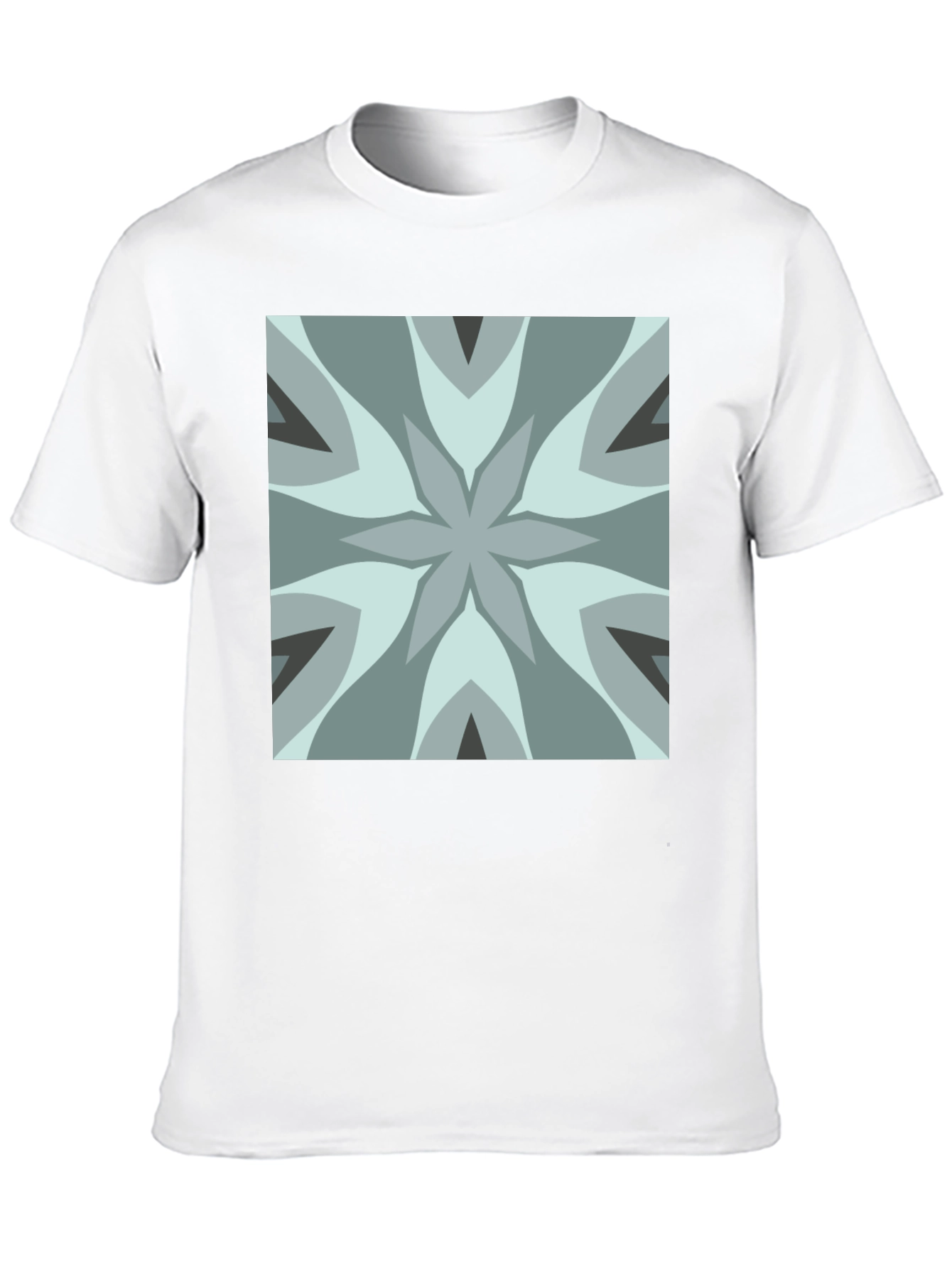 Geometric Flower Tee - Modern Graphic Print