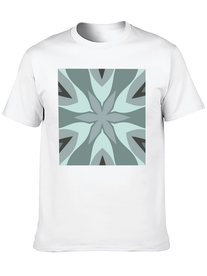 Geometric Flower Tee - Modern Graphic Print