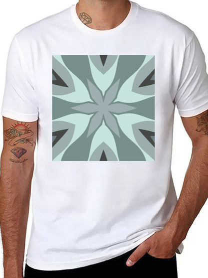 Geometric Flower Tee - Modern Graphic Print