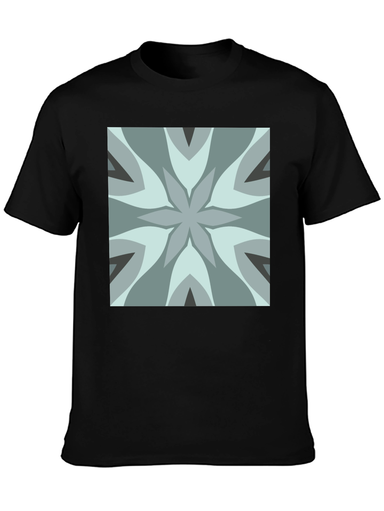 Geometric Flower Tee - Modern Graphic Print