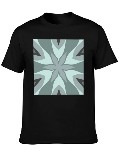 Geometric Flower Tee - Modern Graphic Print
