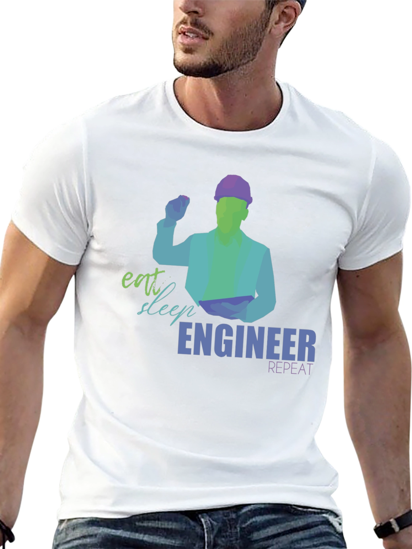 Eat Sleep Engineer T-Shirt | Mens Graphic Tee