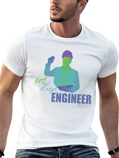 Eat Sleep Engineer T-Shirt | Mens Graphic Tee