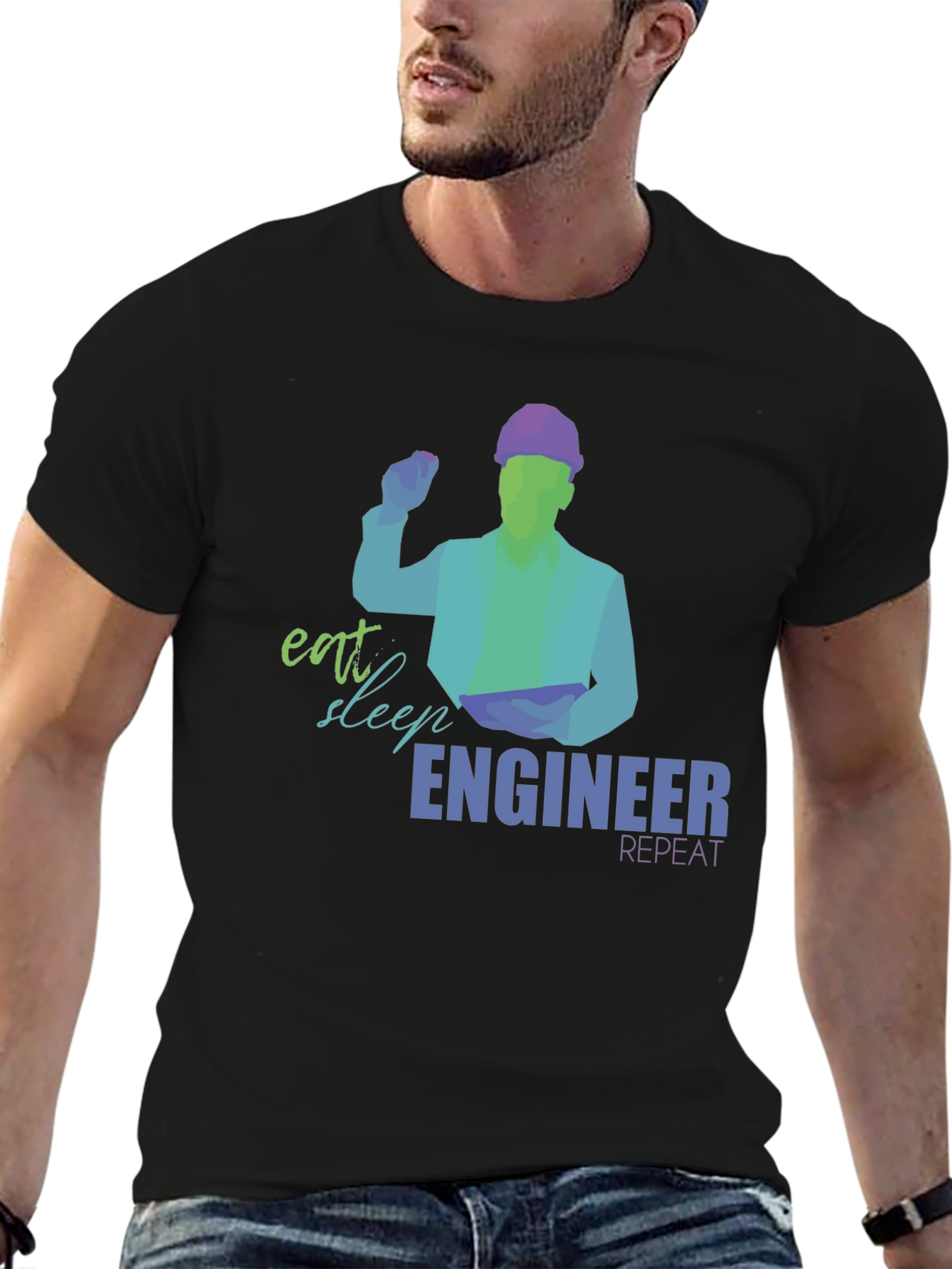 Eat Sleep Engineer T-Shirt | Mens Graphic Tee