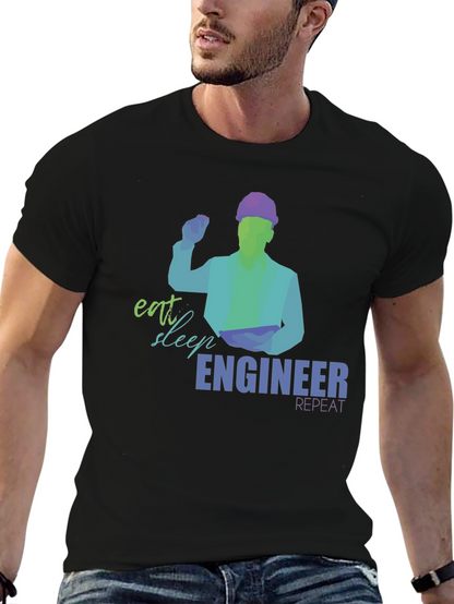 Eat Sleep Engineer T-Shirt | Mens Graphic Tee