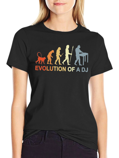 Evolution of a DJ Graphic Tee - Black T-Shirt