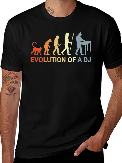 Evolution of a DJ Graphic Tee - Black T-Shirt
