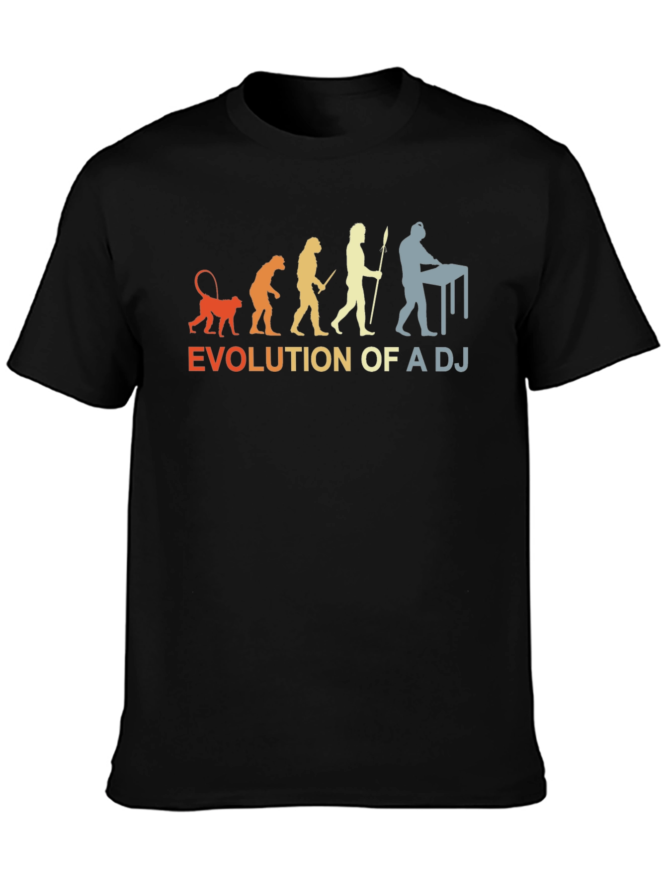 Evolution of a DJ Graphic Tee - Black T-Shirt