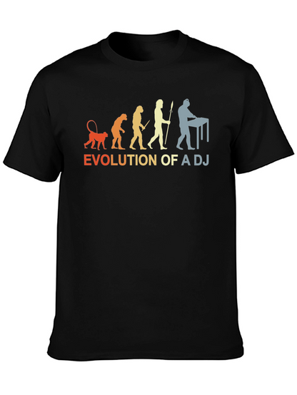 Evolution of a DJ Graphic Tee - Black T-Shirt