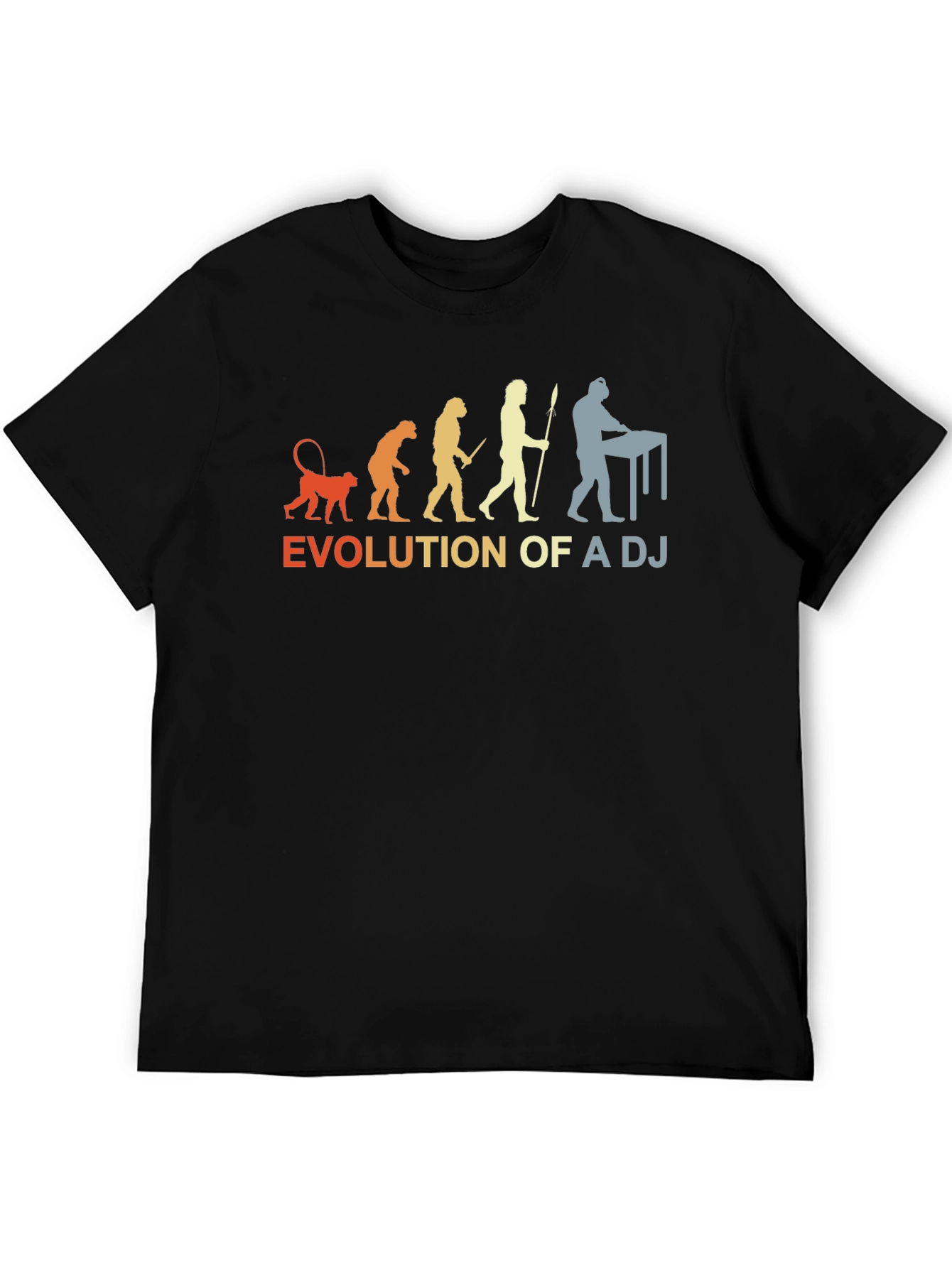 Evolution of a DJ Graphic Tee - Black T-Shirt