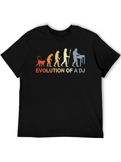 Evolution of a DJ Graphic Tee - Black T-Shirt