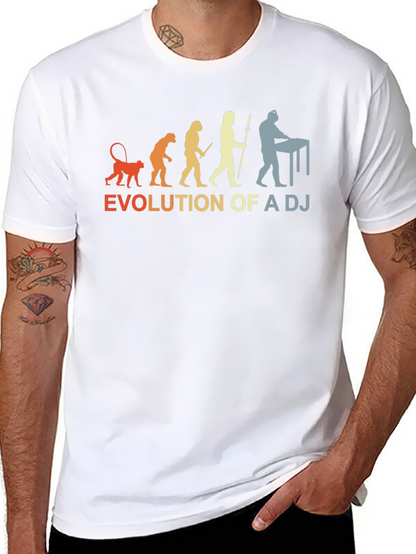 Evolution of a DJ Graphic Tee - Black T-Shirt