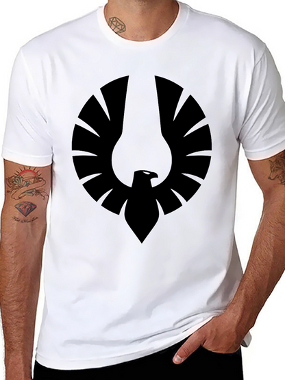 Mens Black Graphic Tee - Phoenix Emblem