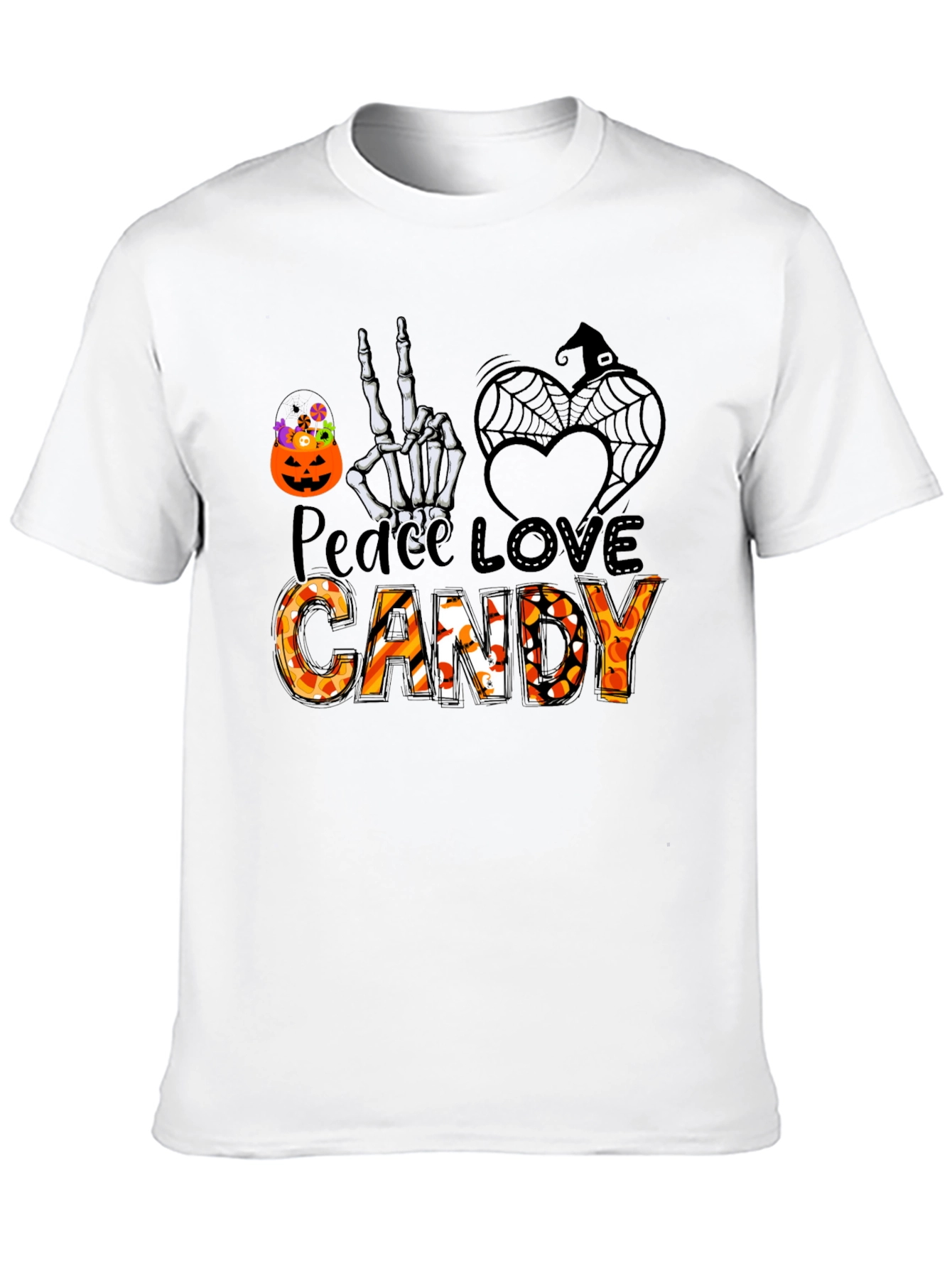 Peace Love Candy Halloween T-Shirt