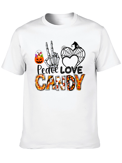 Peace Love Candy Halloween T-Shirt