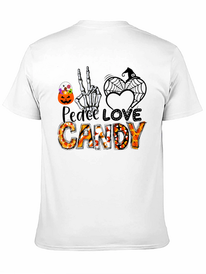 Peace Love Candy Halloween T-Shirt