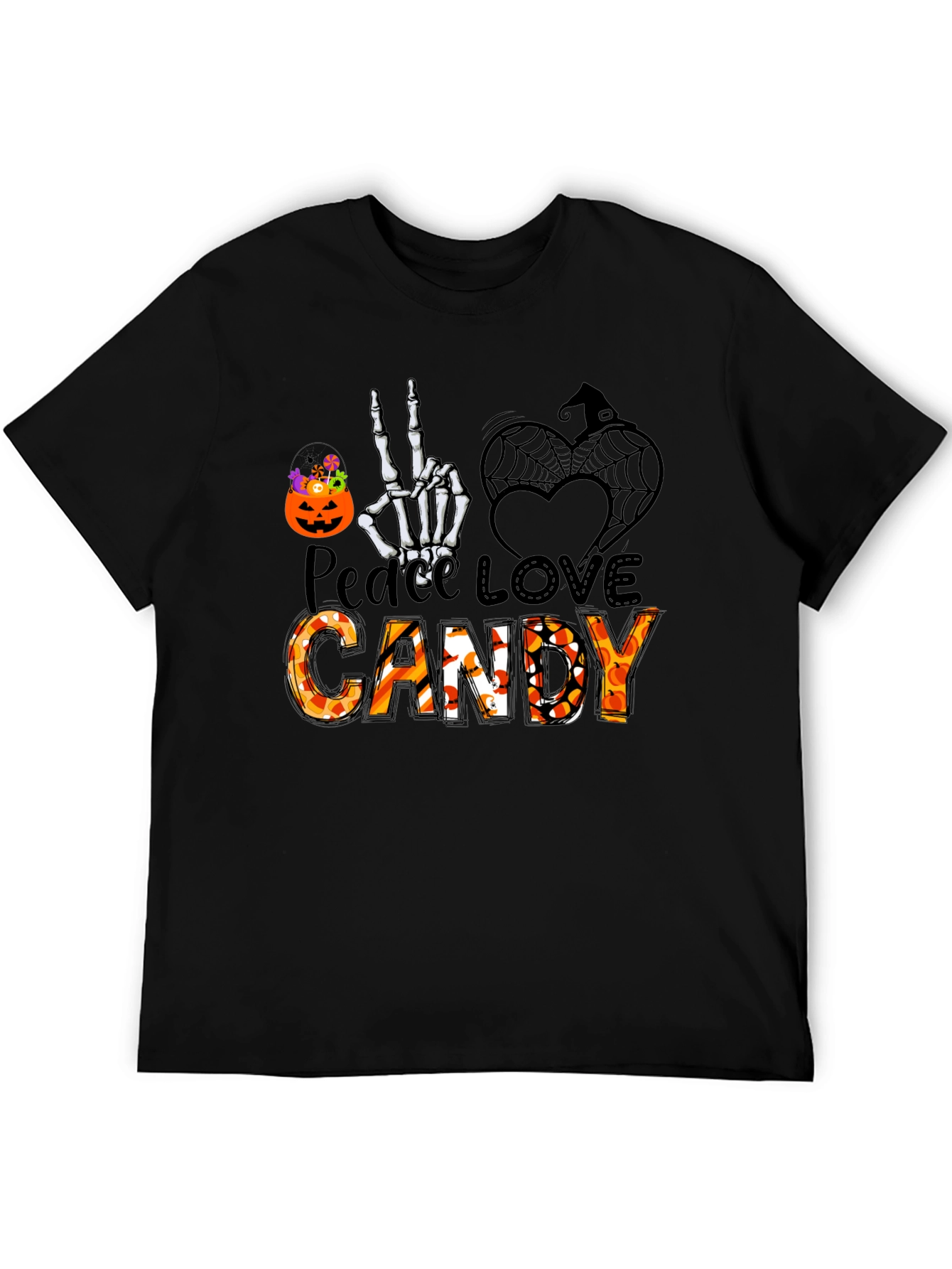 Peace Love Candy Halloween T-Shirt