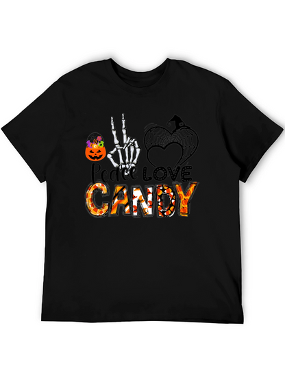Peace Love Candy Halloween T-Shirt