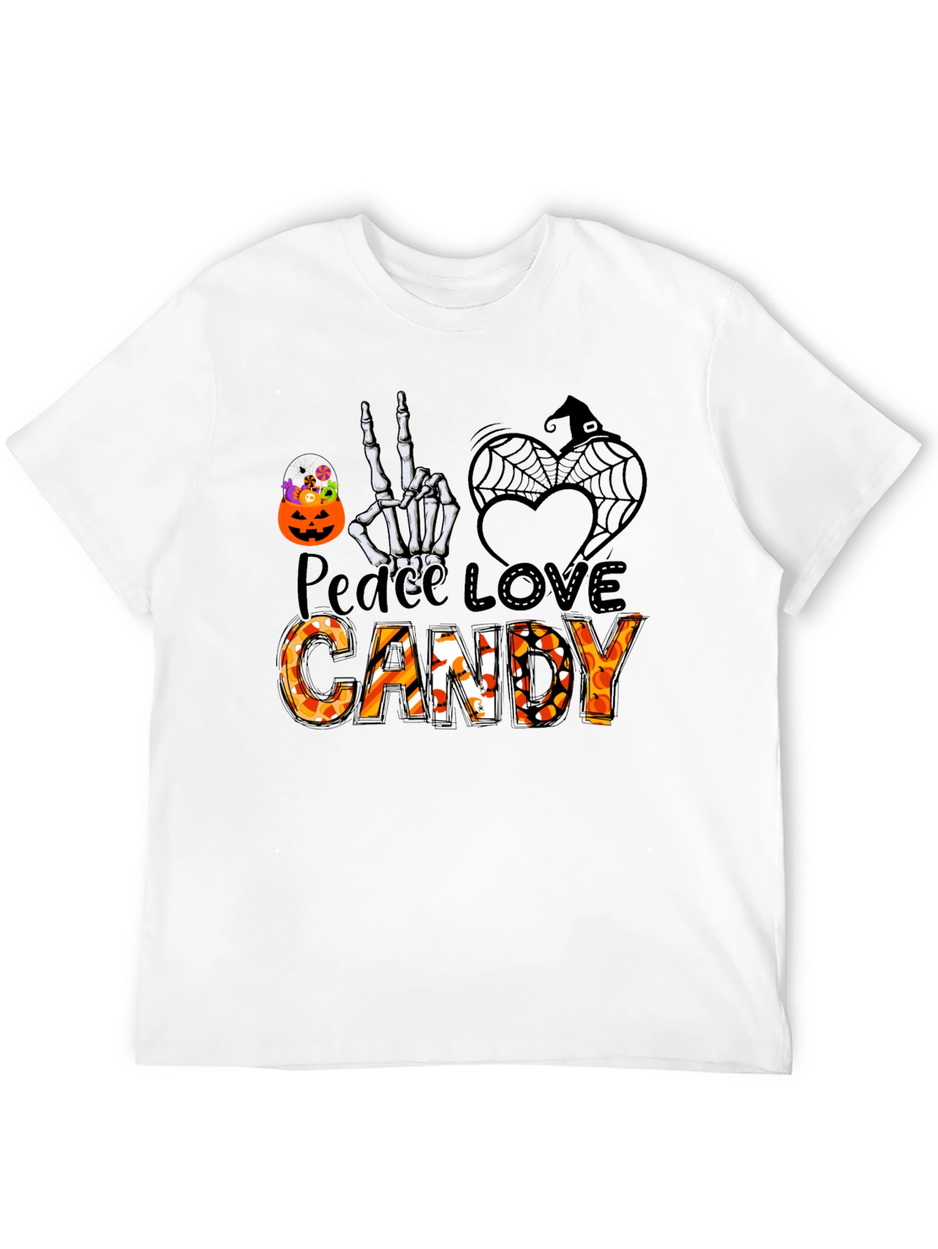 Peace Love Candy Halloween T-Shirt