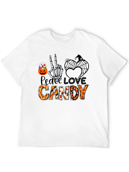 Peace Love Candy Halloween T-Shirt