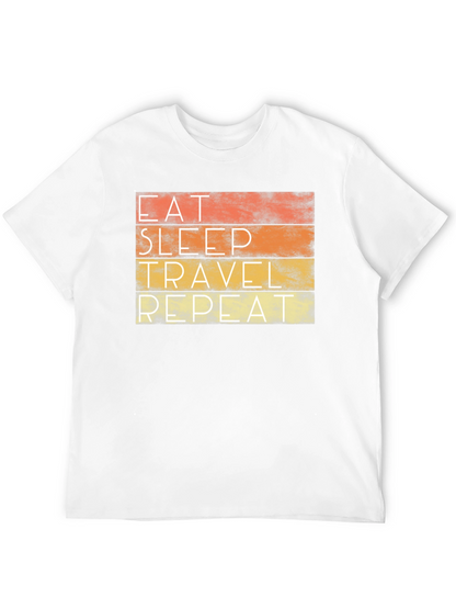 Eat Sleep Travel Repeat Graphic Tee