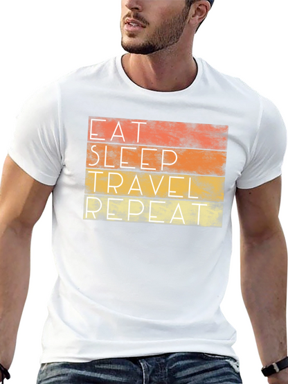 Eat Sleep Travel Repeat Graphic Tee
