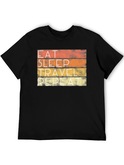 Eat Sleep Travel Repeat Graphic Tee