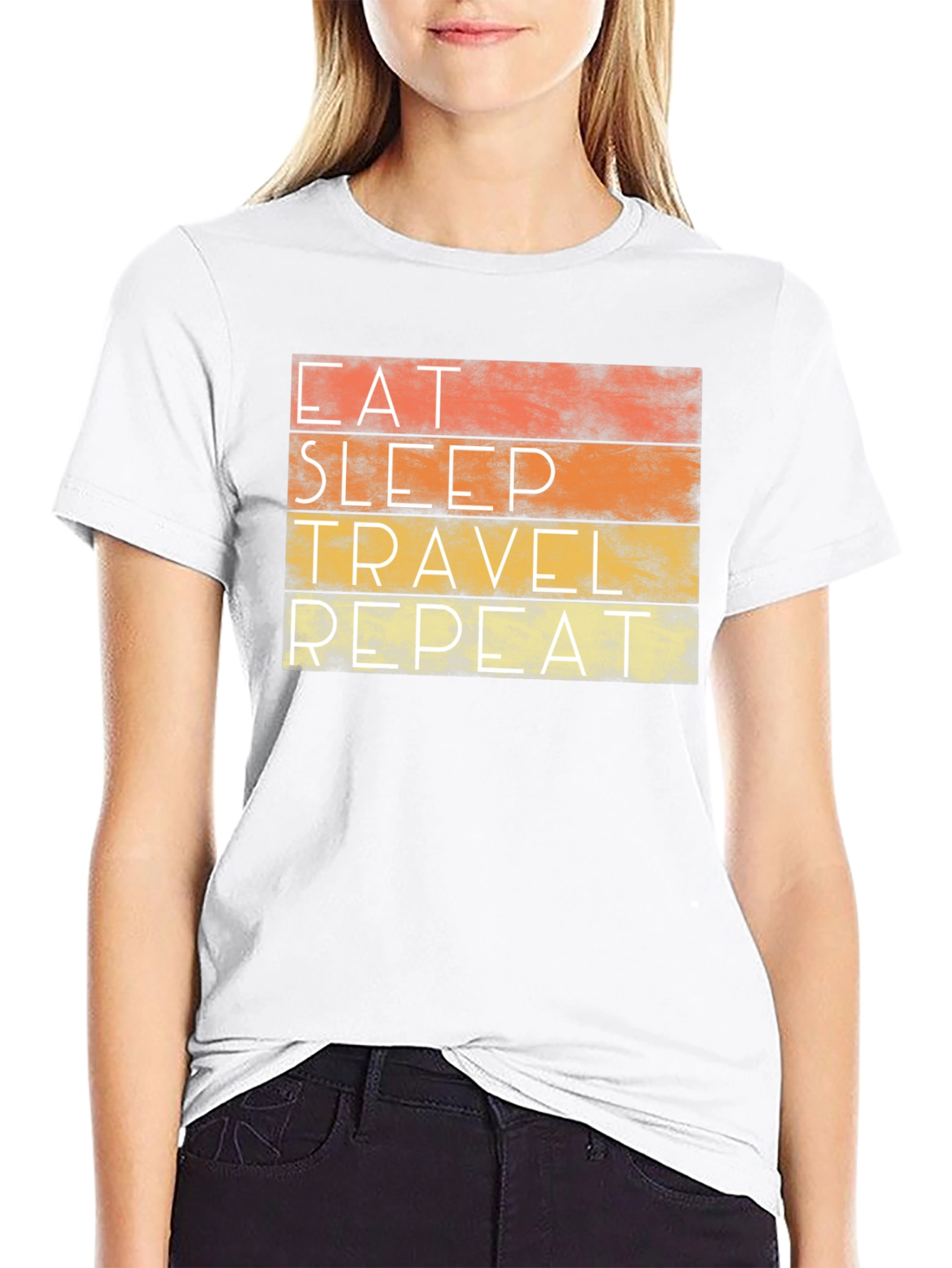 Eat Sleep Travel Repeat Graphic Tee