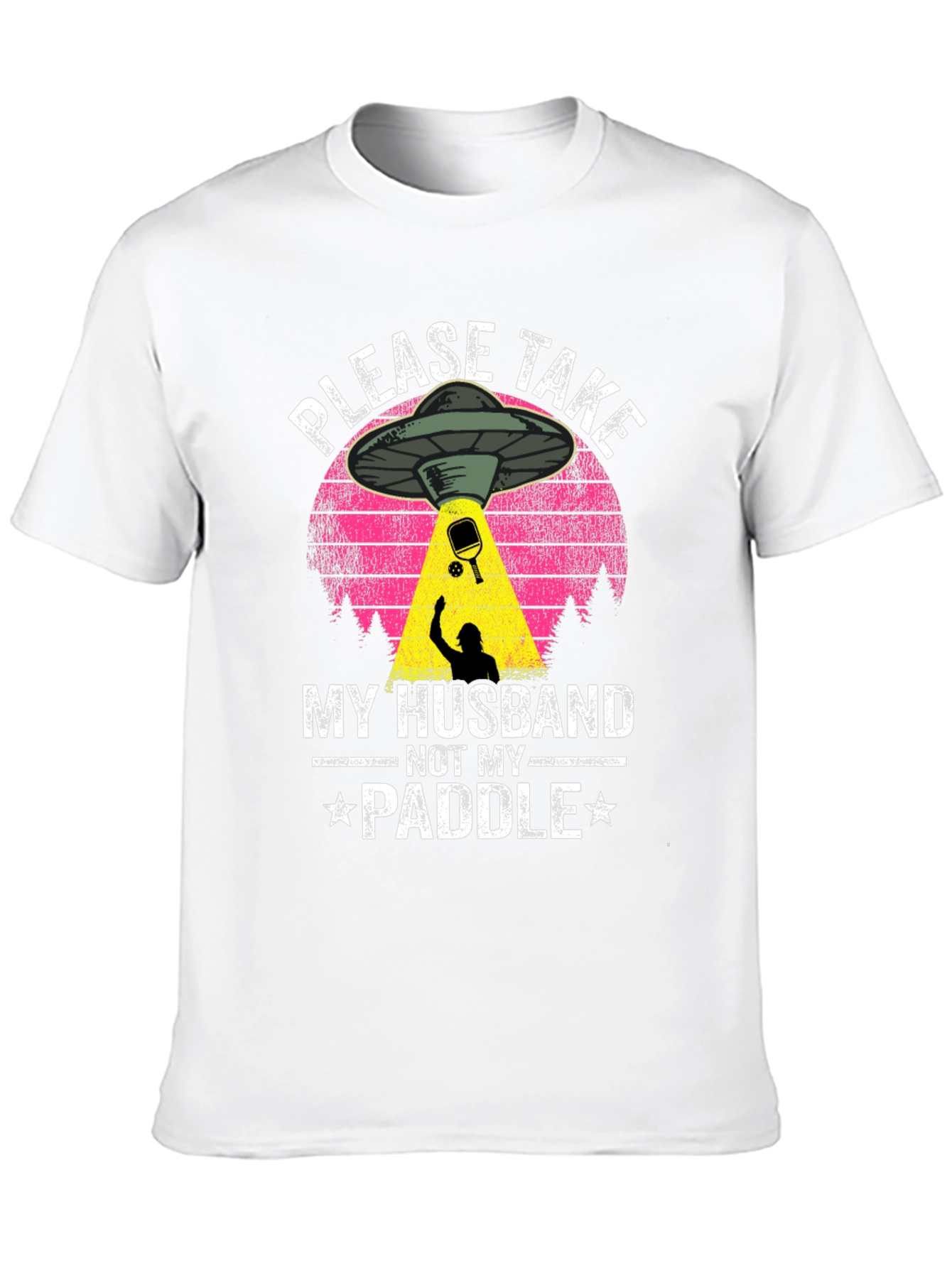 Funny Pickleball UFO Abduction T-Shirt