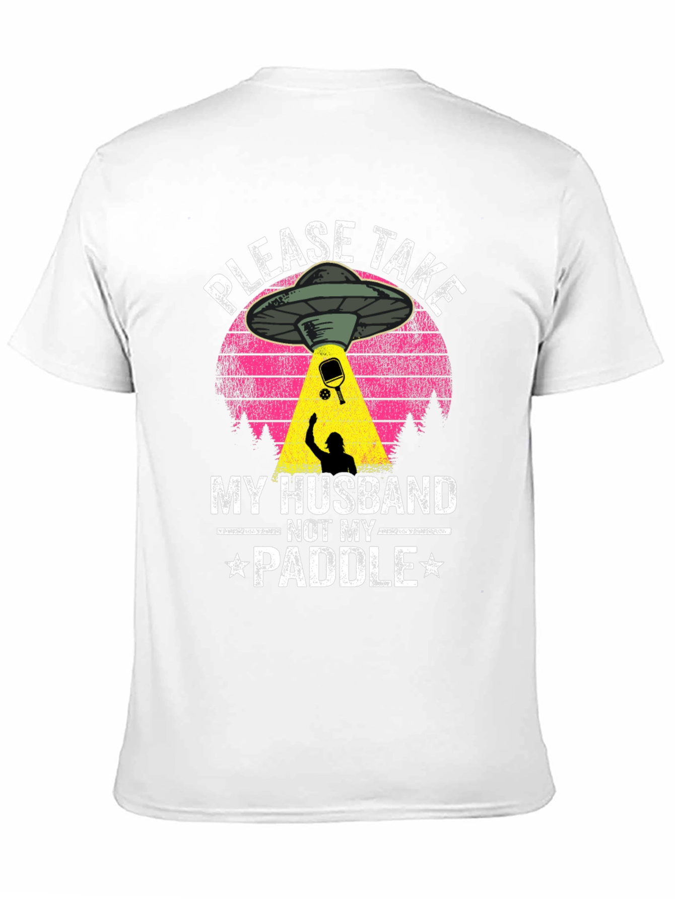 Funny Pickleball UFO Abduction T-Shirt
