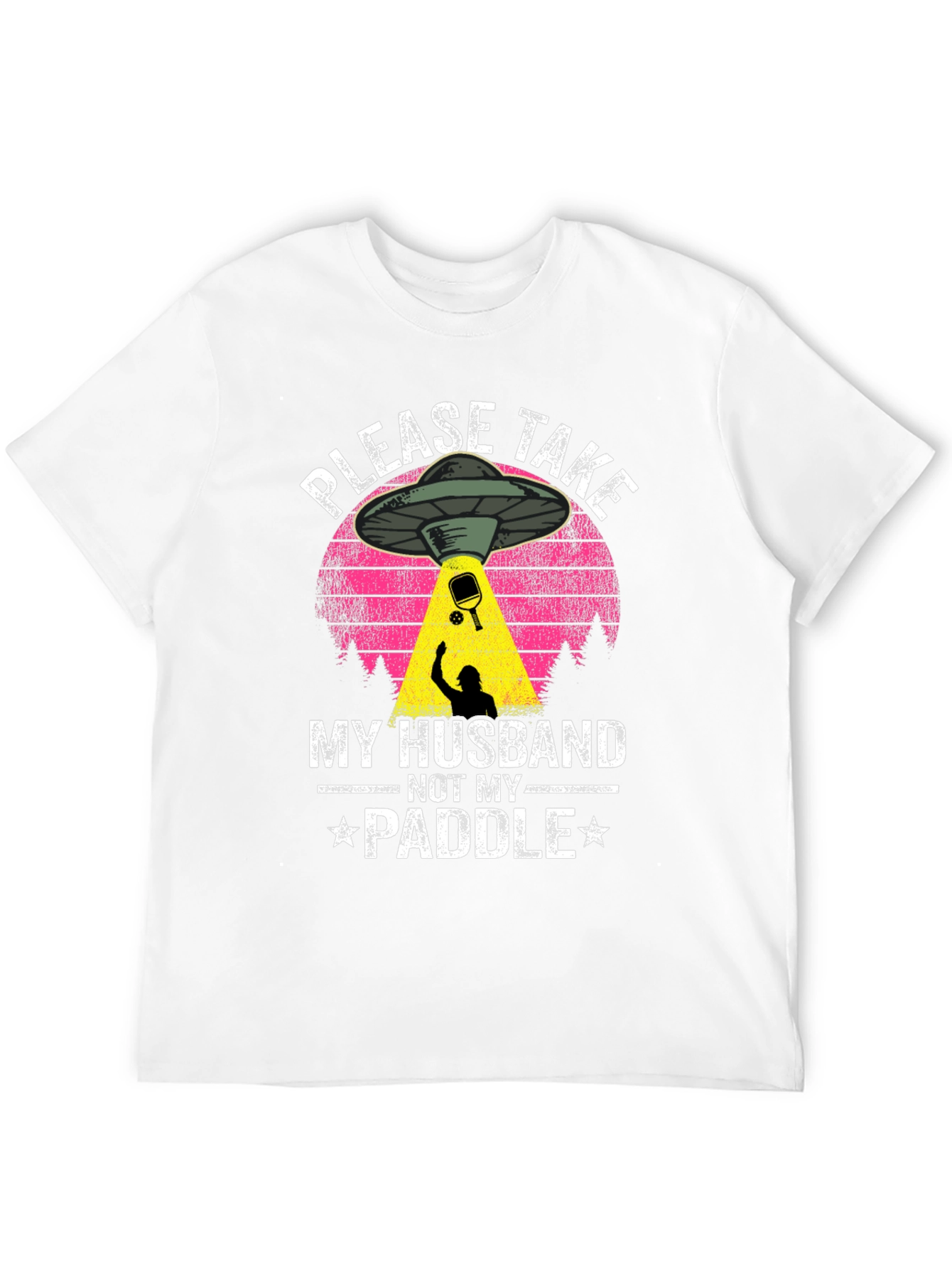 Funny Pickleball UFO Abduction T-Shirt