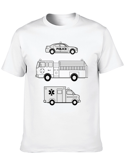Emergency Vehicles Graphic T-Shirt