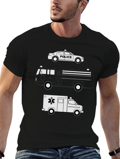 Emergency Vehicles Graphic T-Shirt