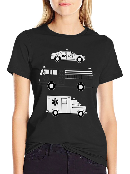 Emergency Vehicles Graphic T-Shirt