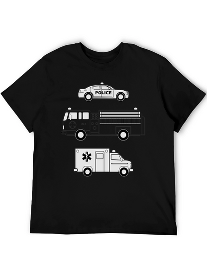 Emergency Vehicles Graphic T-Shirt