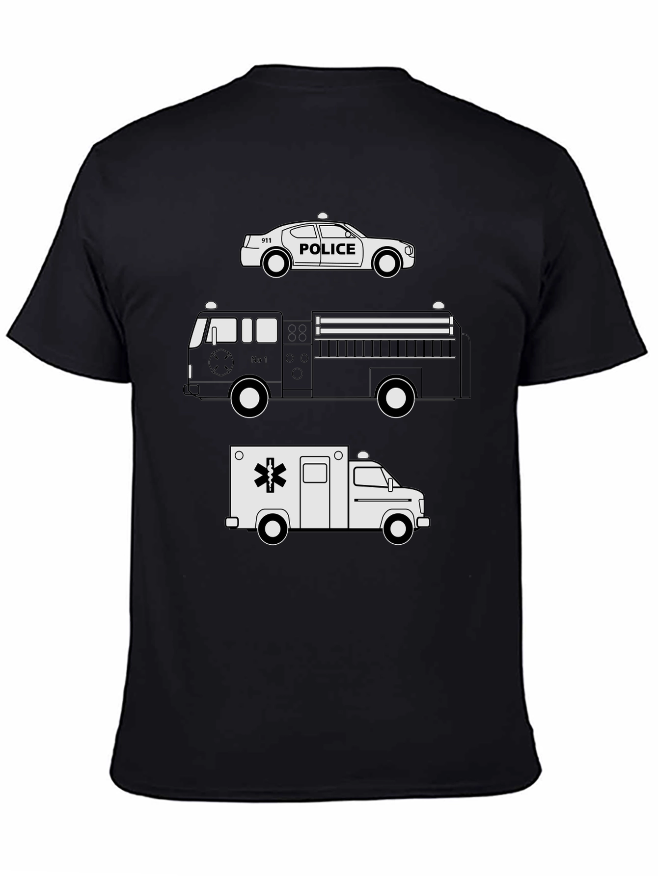 Emergency Vehicles Graphic T-Shirt