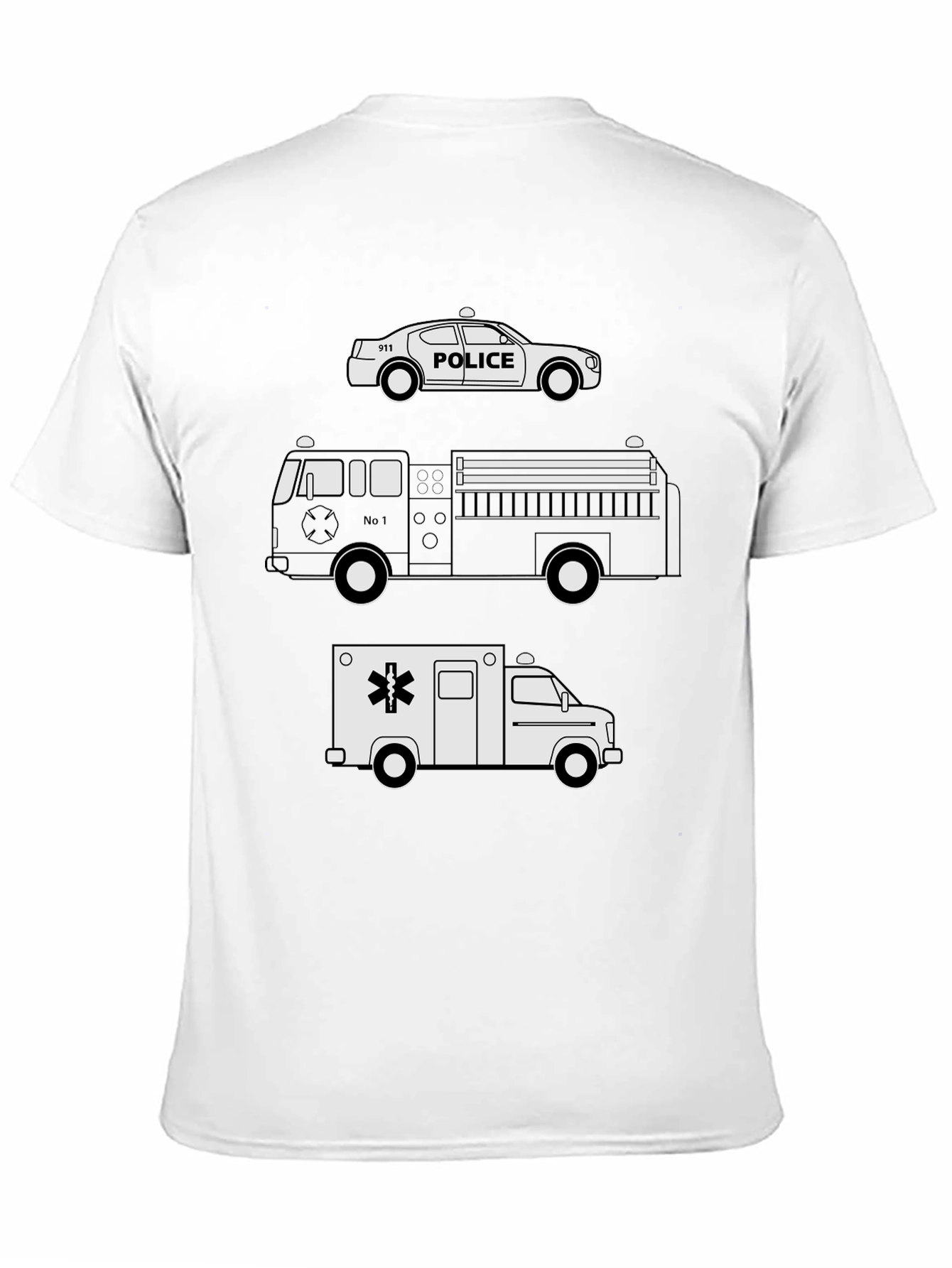 Emergency Vehicles Graphic T-Shirt