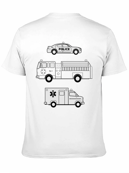 Emergency Vehicles Graphic T-Shirt