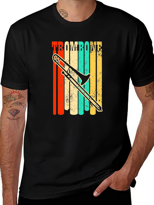Vintage Trombone Retro Music T-Shirt