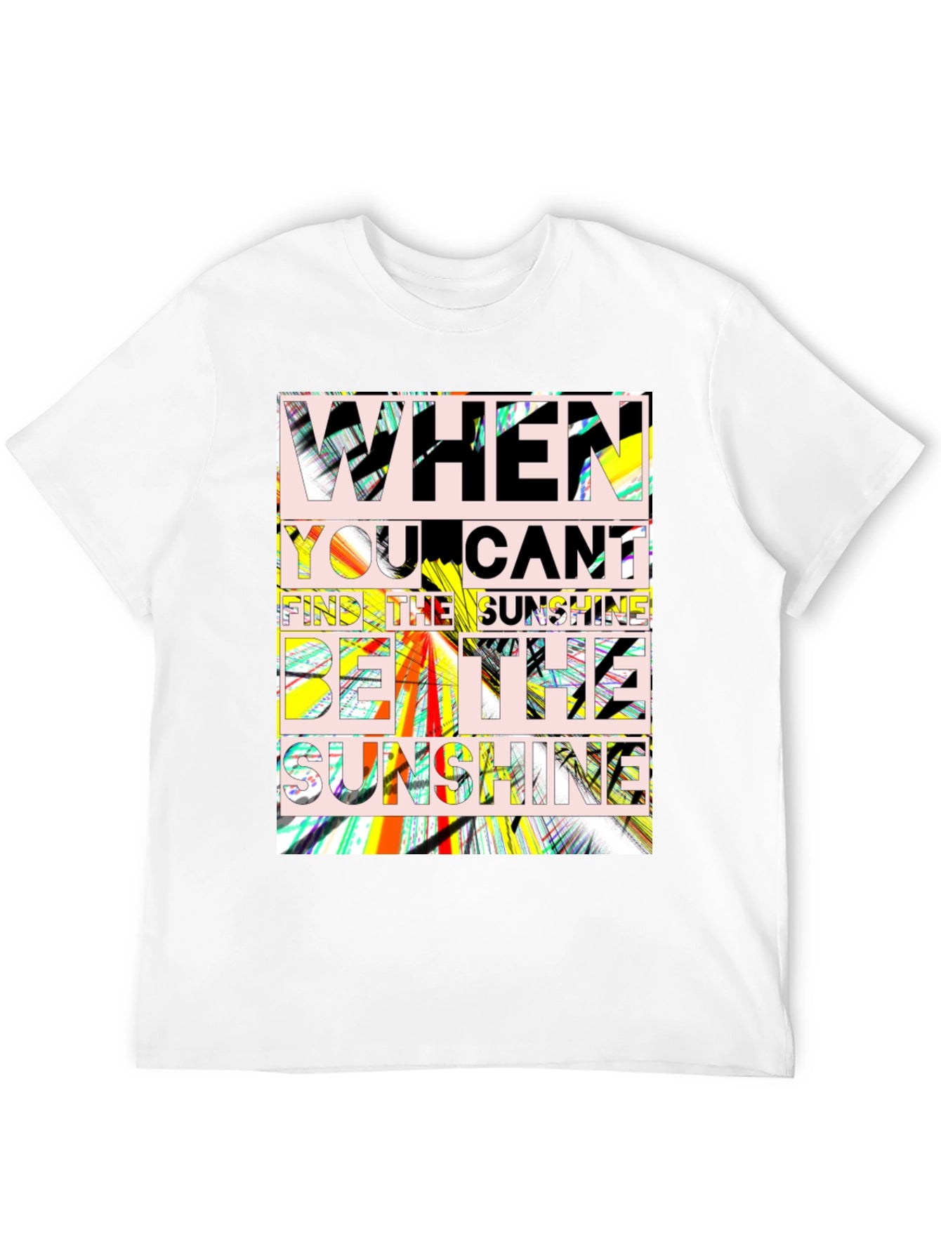 Sunshine Quote Graphic Tee - Black Cotton T-Shirt