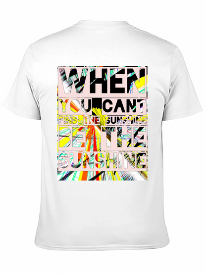 Sunshine Quote Graphic Tee - Black Cotton T-Shirt