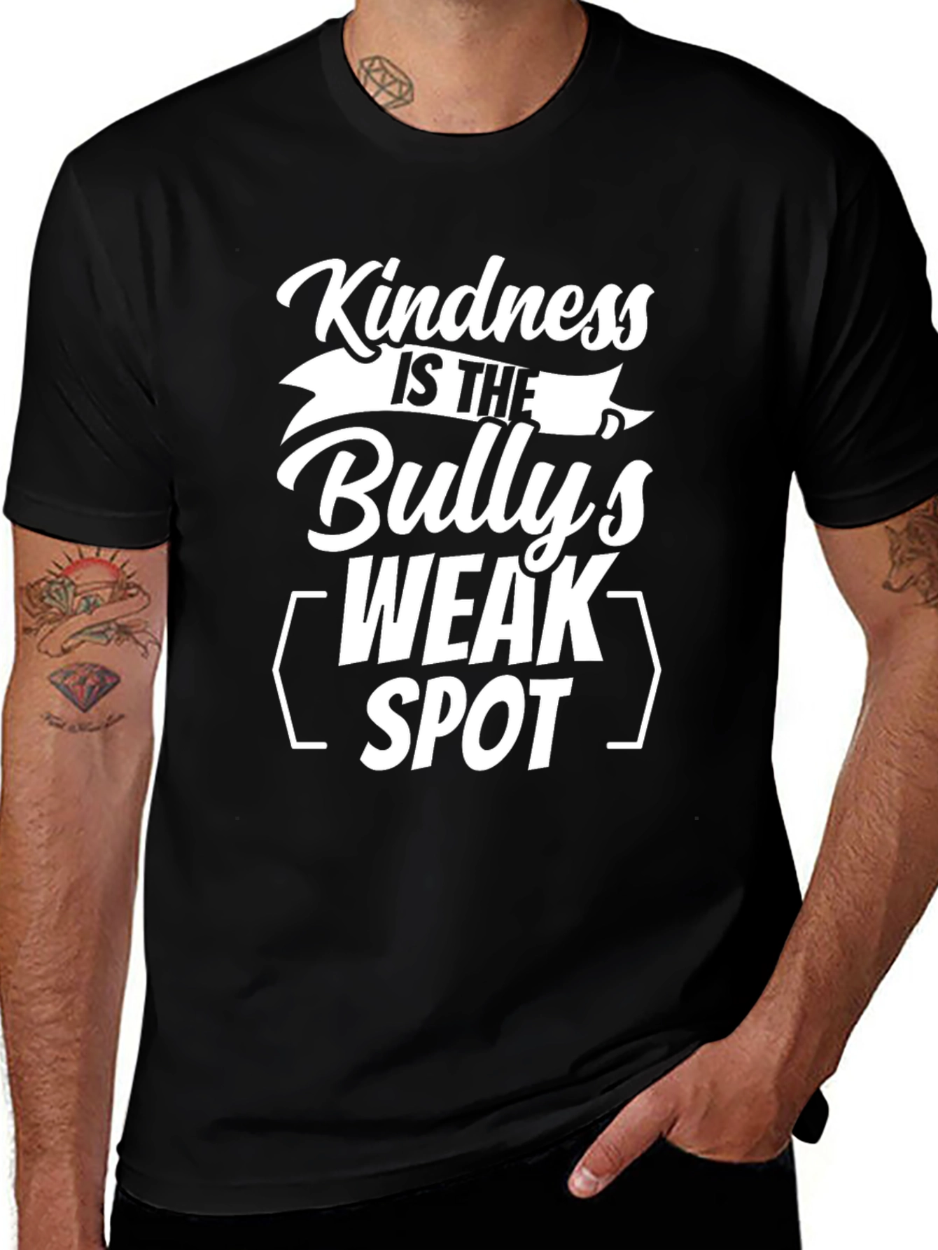 Kindness is the Bullys Weak Spot Black T-Shirt