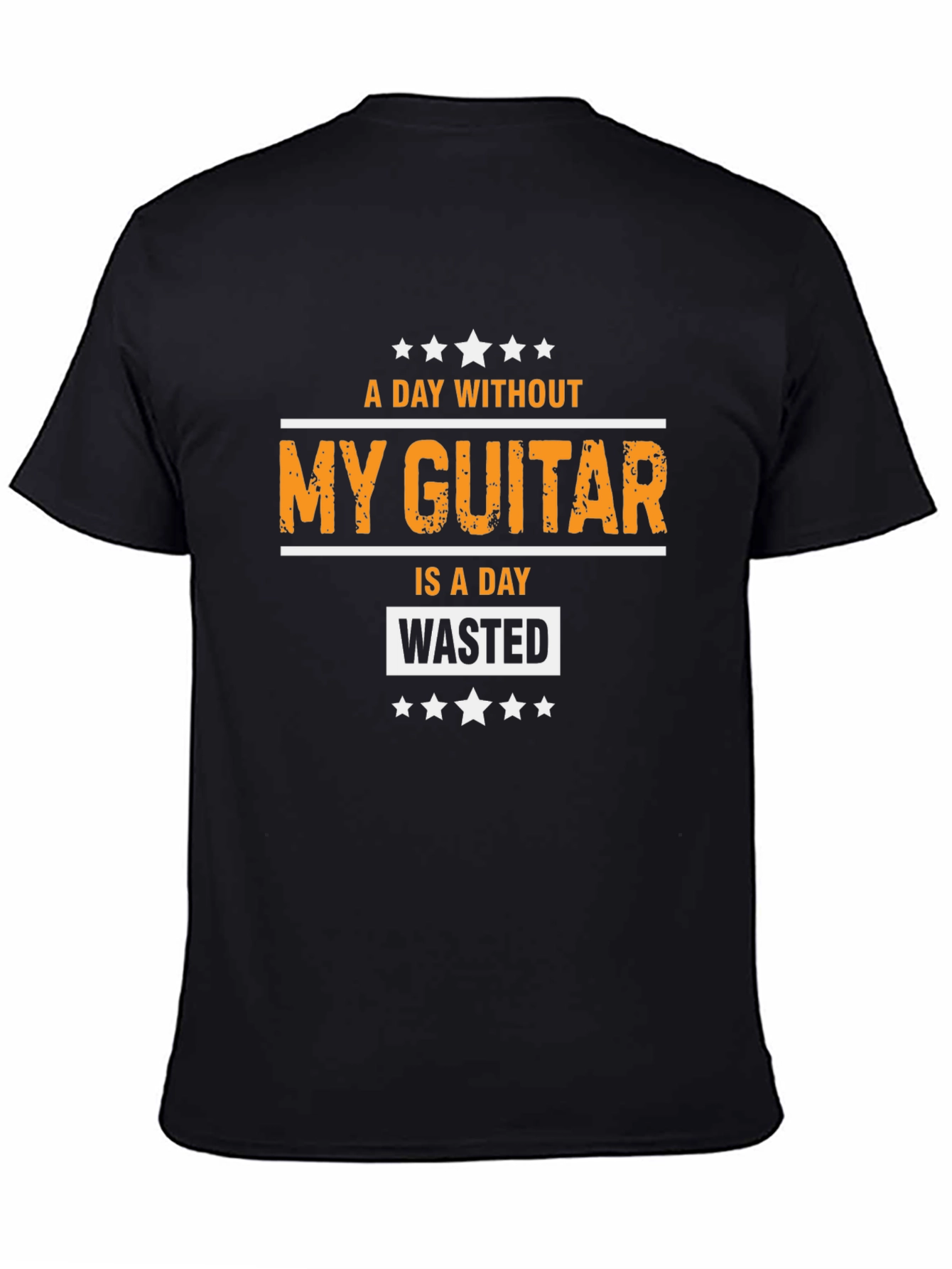 A Day Without My Guitar Black Graphic Tee