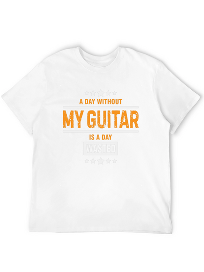 A Day Without My Guitar Black Graphic Tee