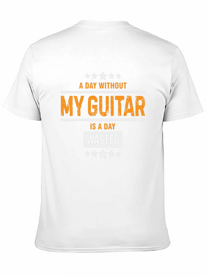 A Day Without My Guitar Black Graphic Tee