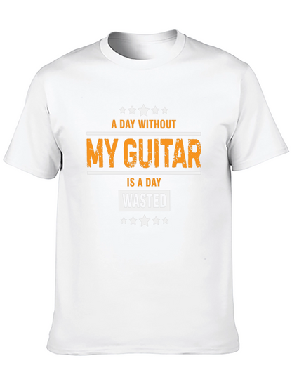 A Day Without My Guitar Black Graphic Tee