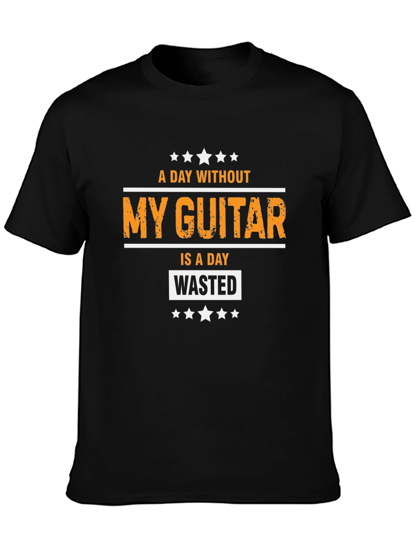 A Day Without My Guitar Black Graphic Tee