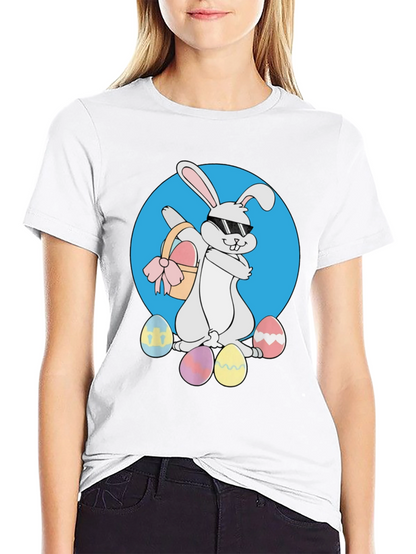 Easter Bunny T-Shirt - Cool Rabbit with Eggs