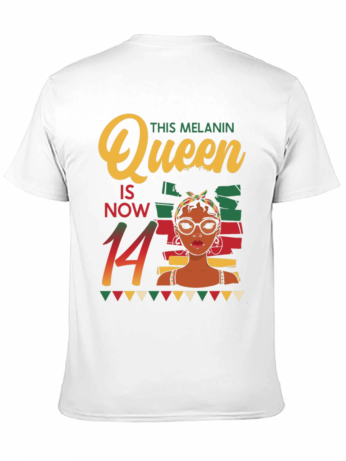 Melanin Queen 14th Birthday T-Shirt
